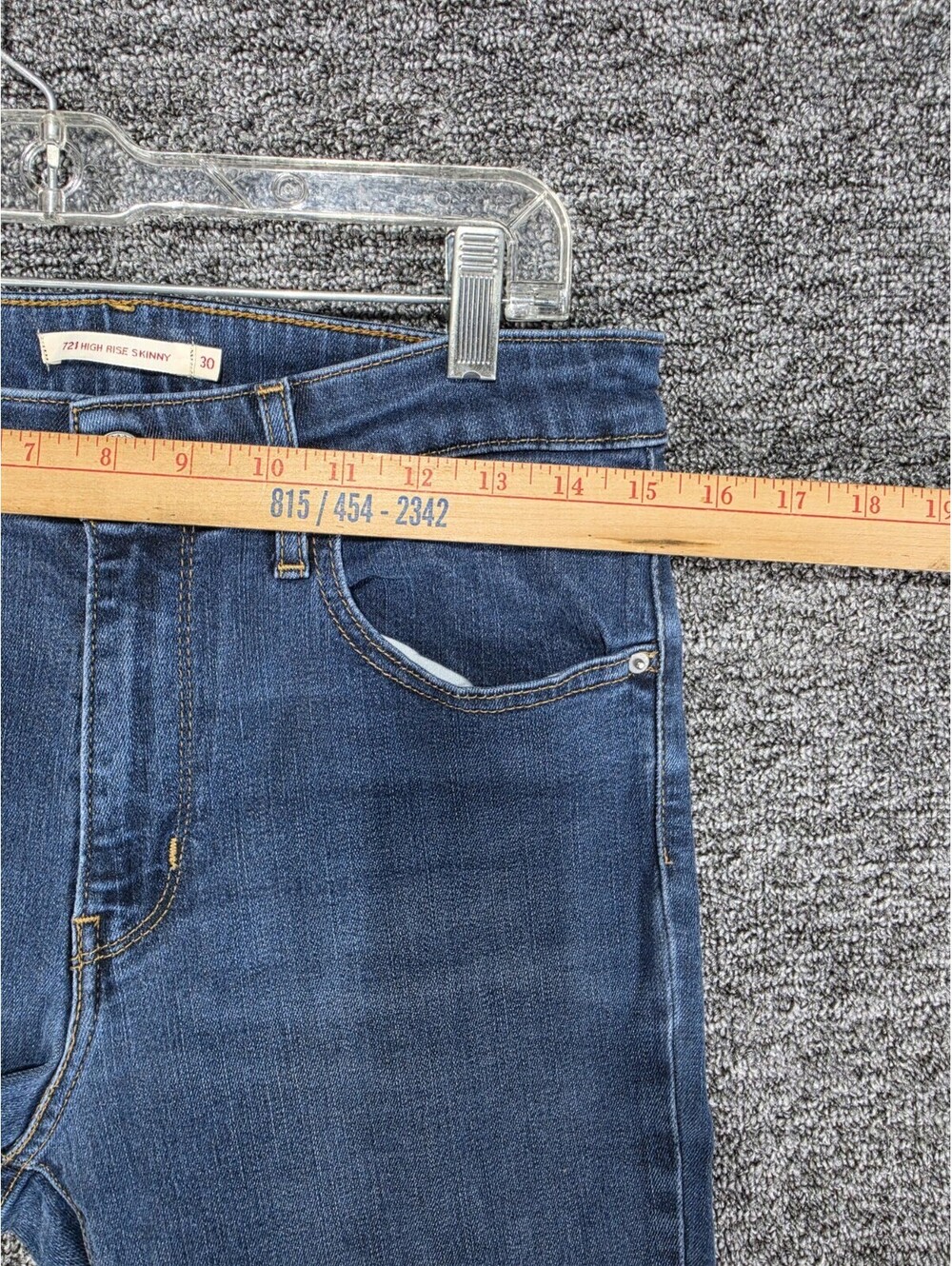 Levi's Women's Big Letter E Jeans 721 High Rise Skinny Size 30 - Picture 12 of 16